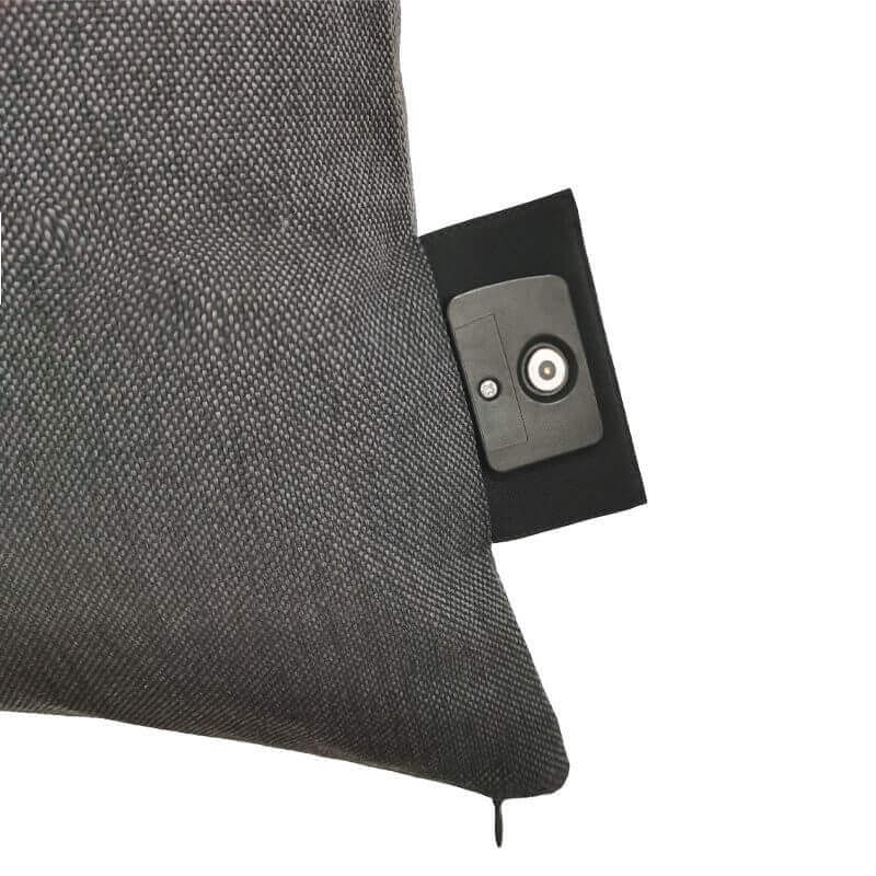 afbeelding van infrarood draadloos oplaad magneet strip warmtekussen 45 x 65 grijs